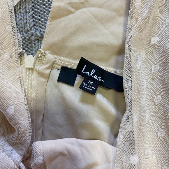 Lulu's Cream Polka Dot Midi Dress - Picture 10 of 11